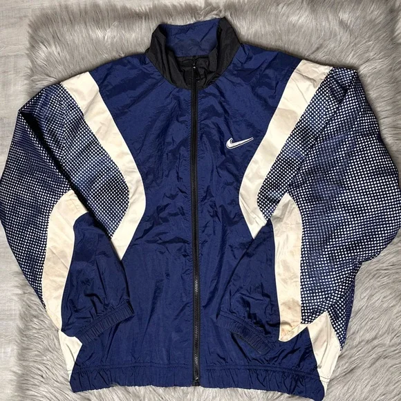 VTG 90’s Reversible Nike Swoosh Tracksuit Jacket & Pants L - Picture 4 of 11